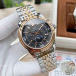 Copy IWC Schaffhausen Moonphase Two Tone Rose Gold Watch